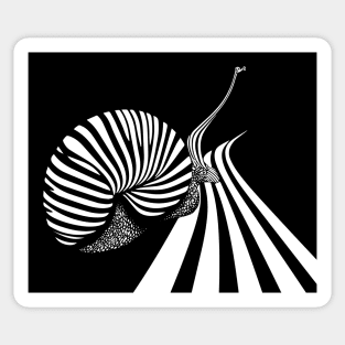 Snail Crossing the Road - Modern Art Sticker